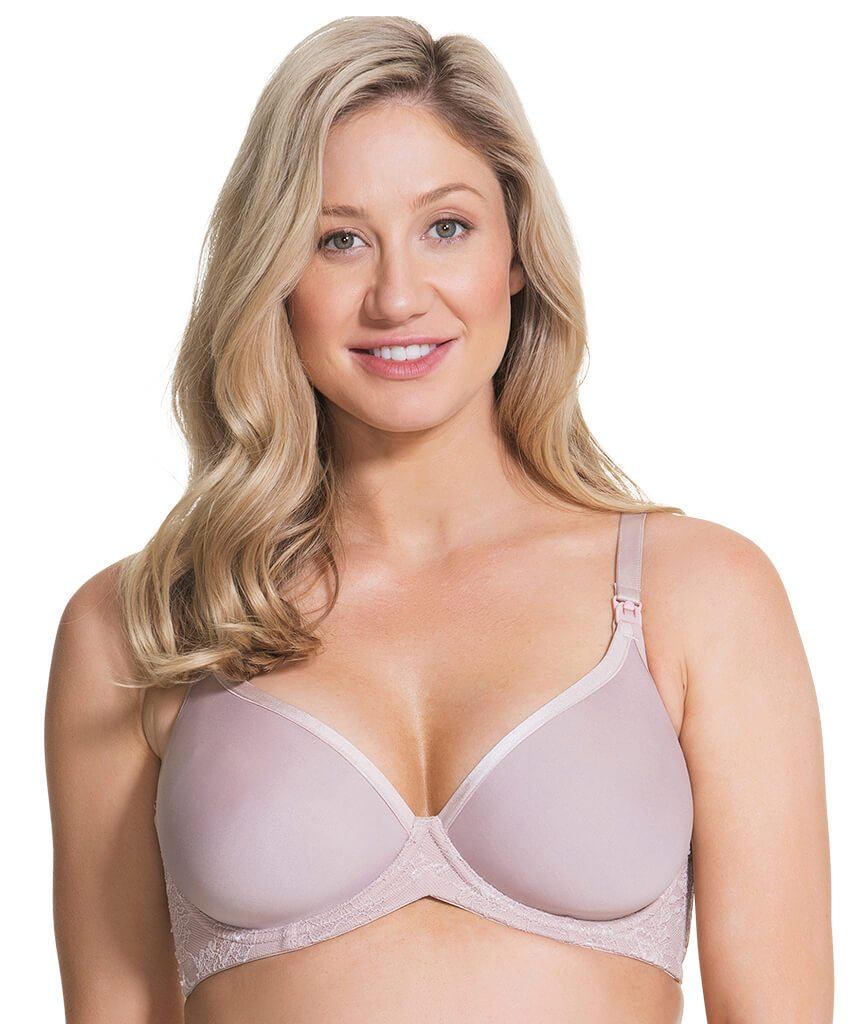 Cake Maternity Waffles 3D Spacer Contour Flexi Wire Nursing Bra - Oyster  Pink