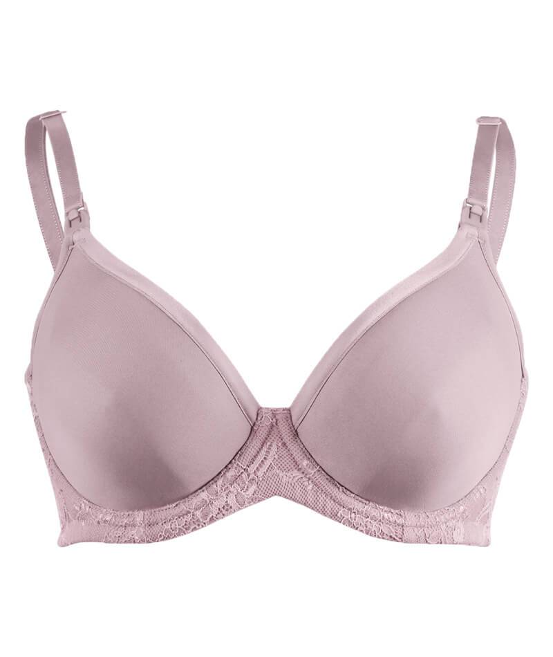 Cake Maternity Waffles 3D Spacer Contour Flexi Wire Nursing Bra - Oyster Pink Bras