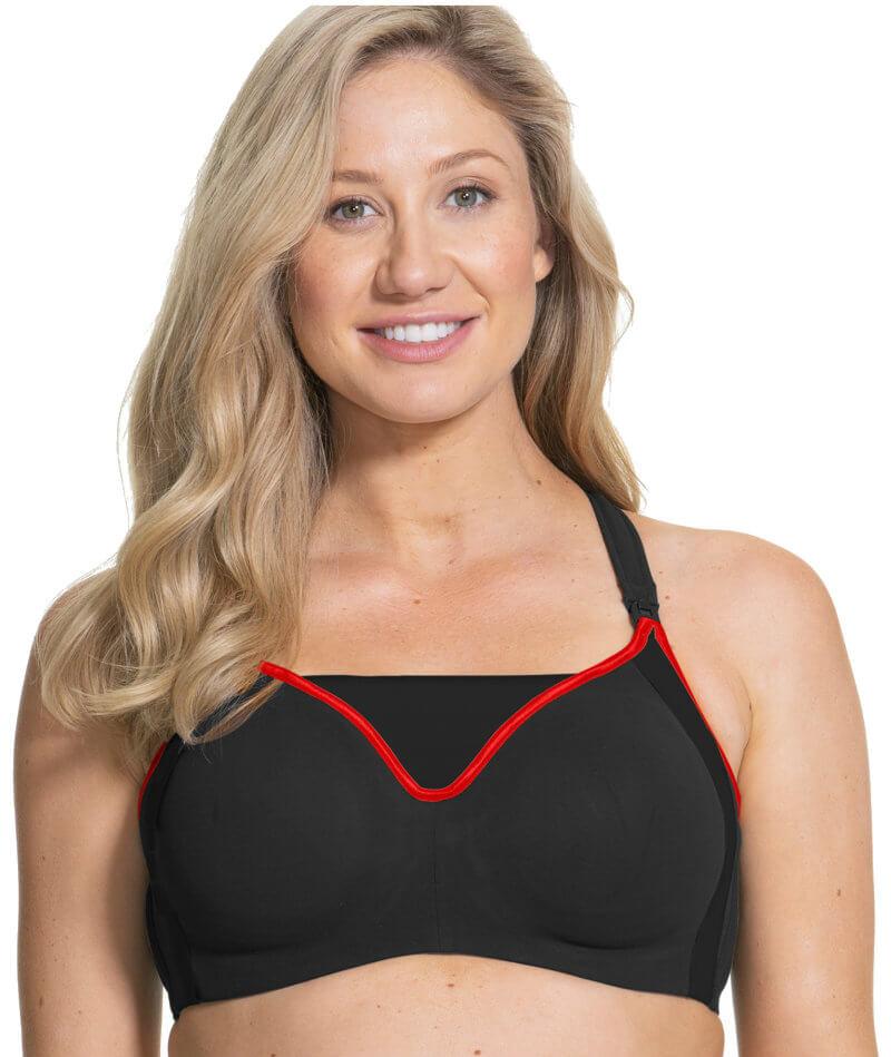 Cake Maternity Zest Flexi Wire High Impact Maternity & Nursing Sports Bra -  Black