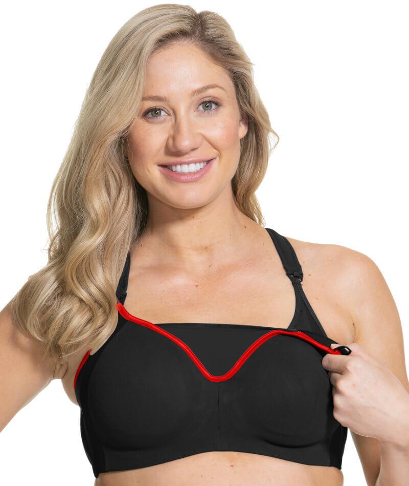 Cake Maternity Zest Flexi Wire High Impact Maternity & Nursing Sports Bra - Black Bras