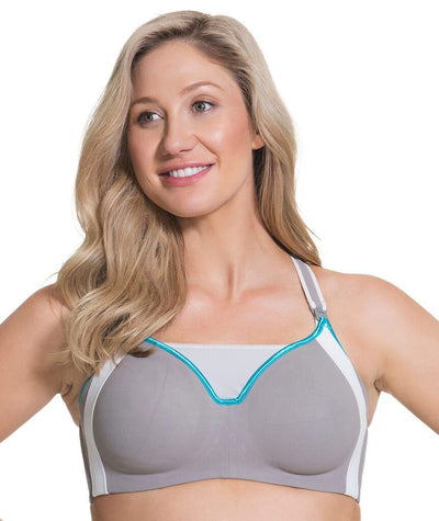 Cake Maternity Zest Flexi Wire High Impact Maternity & Nursing Sports Bra - Grey Bras