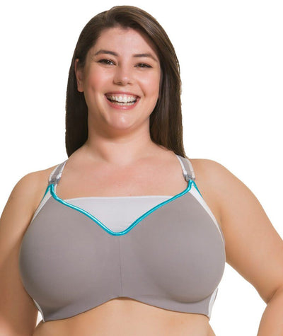 Cake Maternity Zest Flexi Wire High Impact Maternity & Nursing Sports Bra - Grey Bras