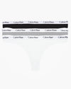 Calvin Klein Carousel 3 Pack Thong - Black/Grey Heather/White Knickers