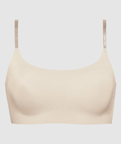 Calvin Klein Invisibles Comfort Lightly Lined Retro Bralette - Bare Bras