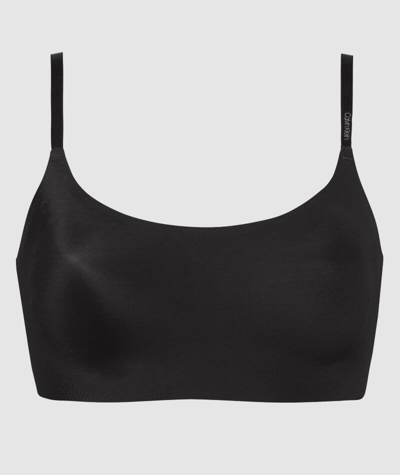 Calvin Klein Invisibles Comfort Lightly Lined Retro Bralette - Black Bras