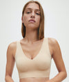 Calvin Klein Invisibles Comfort Lightly Lined V-Neck Bralette - Bare Bras