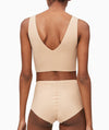 Calvin Klein Invisibles Comfort Lightly Lined V-Neck Bralette - Bare Bras