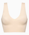 Calvin Klein Invisibles Comfort Lightly Lined V-Neck Bralette - Bare Bras