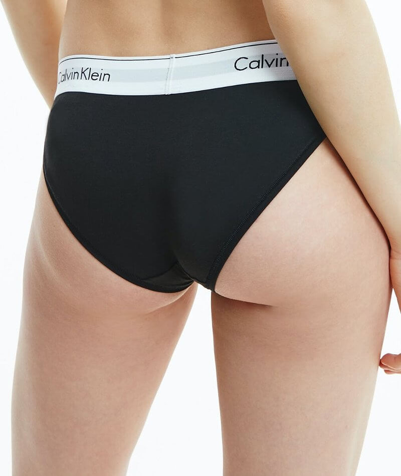 Calvin Klein Modern Cotton Bikini Brief - Black - Curvy Bras