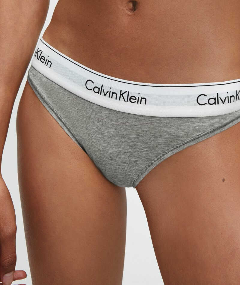 Calvin Klein Underwear Women's Modern Cotton Bikini Briefs, Grey