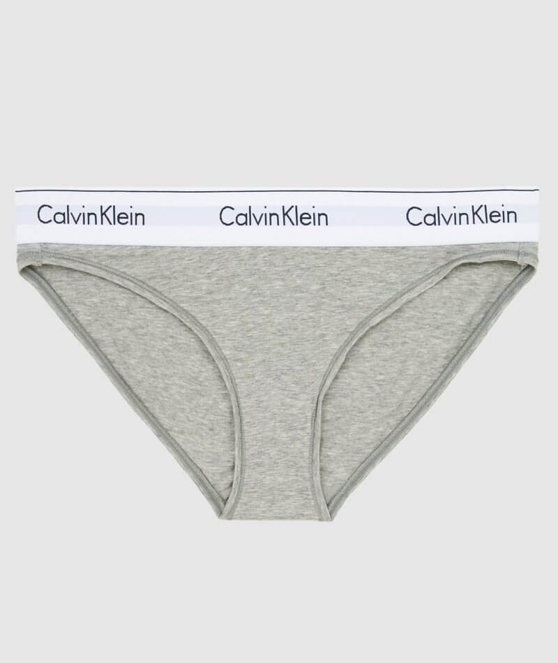 Calvin Klein Modern Cotton Bikini Brief - Grey Heather - Curvy Bras