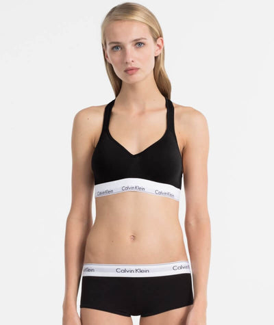 Calvin Klein Modern Cotton Lightly Lined Bralette - Black Bras