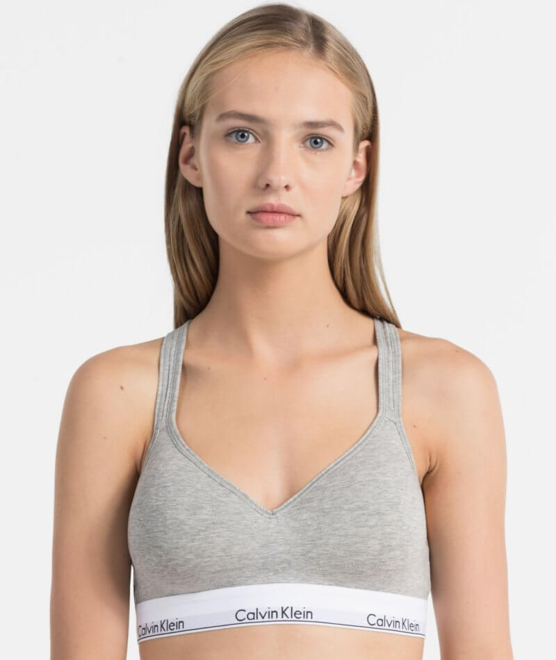 Calvin Klein Women's Modern Cotton Bralette - Grey Heather