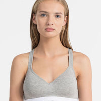 Calvin Klein Modern Cotton Lightly Lined Bralette - Grey Heather