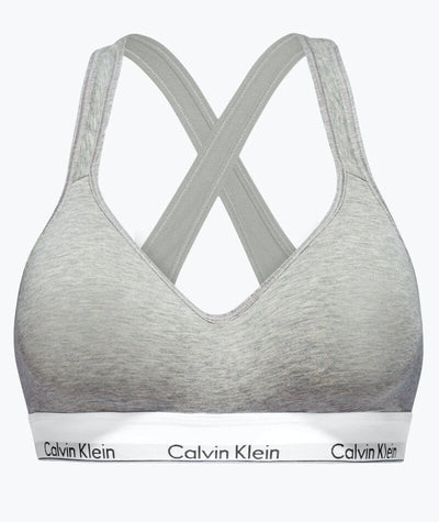 Calvin Klein Modern Cotton Lightly Lined Bralette - Grey Heather Bras