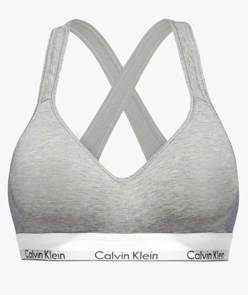 kussen krijgen Skim Calvin Klein Modern Cotton Lightly Lined Bralette - Grey Heather - Curvy  Bras