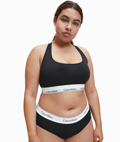 Calvin Klein Modern Cotton Plus Unlined Bralette - Black Bras