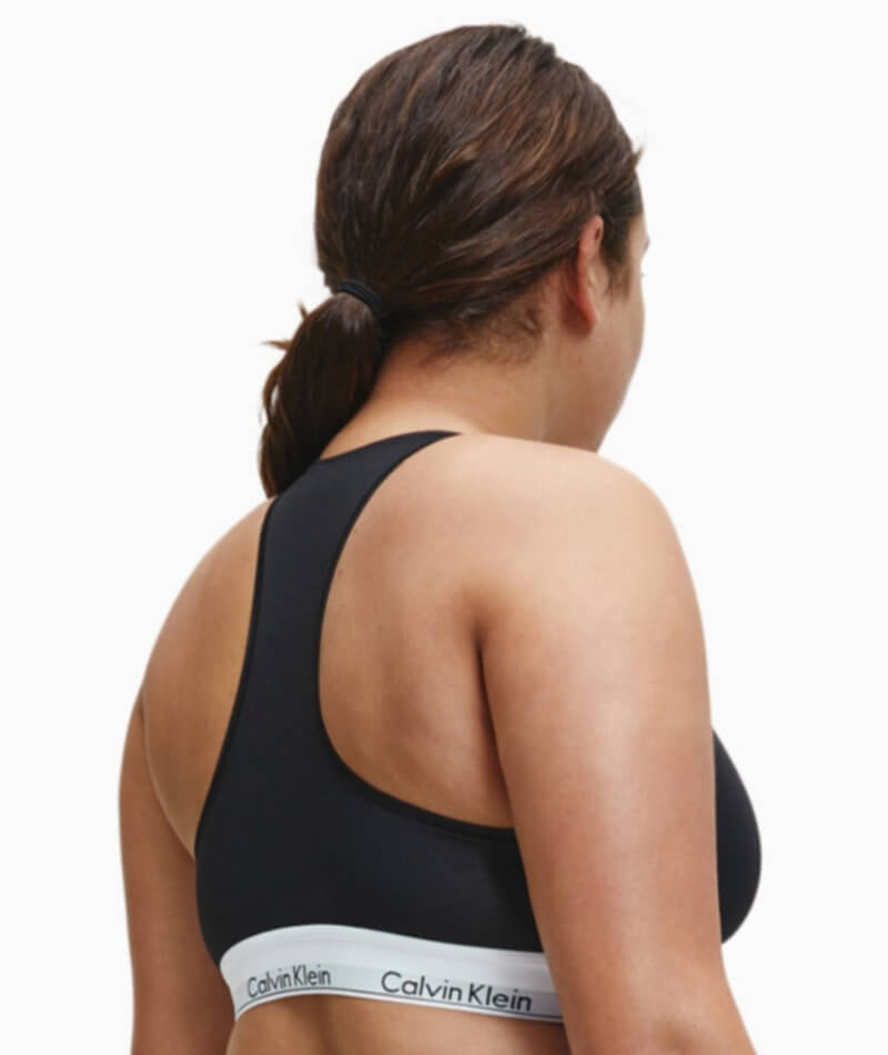 Calvin Klein Modern Cotton Plus Unlined Bralette - Black Bras