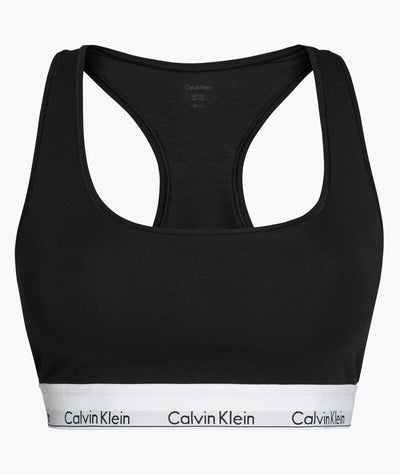 Calvin Klein Modern Cotton Plus Unlined Bralette - Black Bras