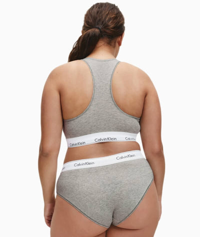 Calvin Klein Modern Cotton ribbed high waisted brief in gray