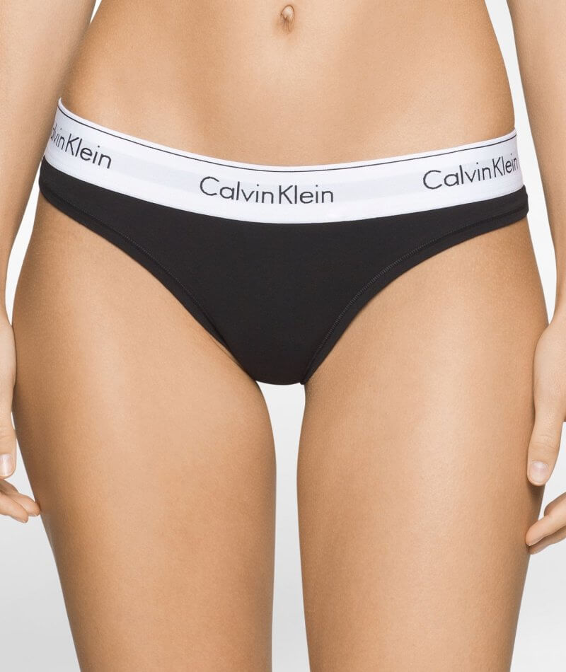Calvin Klein Modern Cotton Thong - Black Knickers