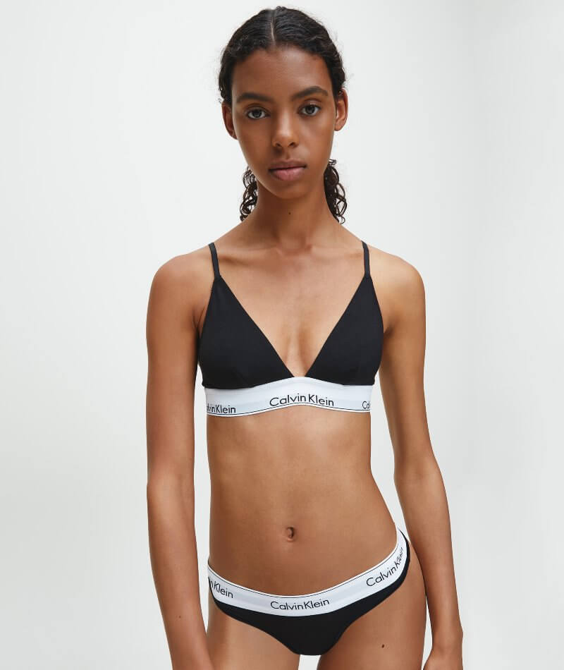 Calvin Klein Modern Cotton Thong - Black Knickers