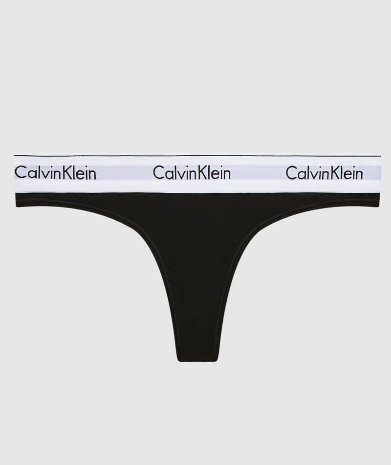 Modern Cotton Thong, black