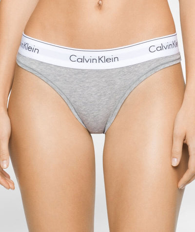 Calvin Klein Modern Cotton Thong - Grey Heather Knickers
