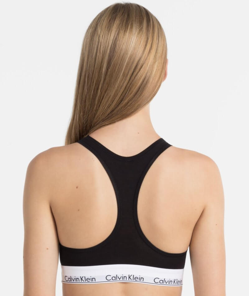 Calvin Klein Modern Cotton Unlined Bralette Black Curvy Bras