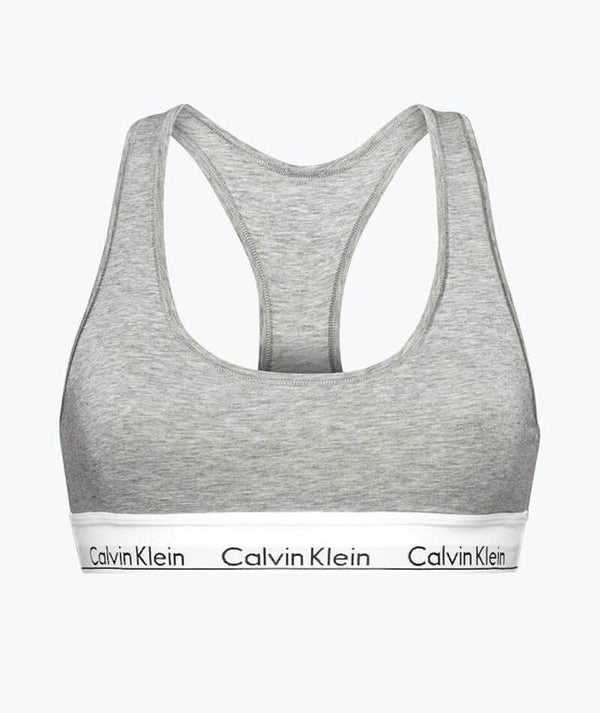 Calvin Klein Modern Cotton Unlined Bralette Grey Heather