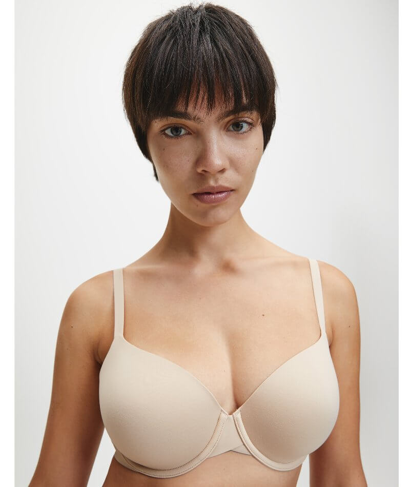 Calvin Klein Women's Perfectly Fit Modern T-Shirt Bra, Bare, 32D 