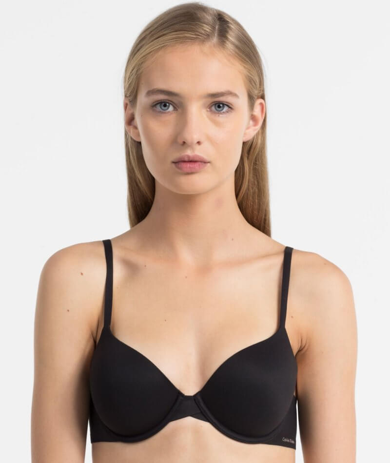 Calvin Klein Women's Perfectly Fit Modern T-Shirt Bra, Black, 30C
