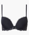 Calvin Klein Seductive Comfort Lotus Floral Lift Demi Bra - Black Bras