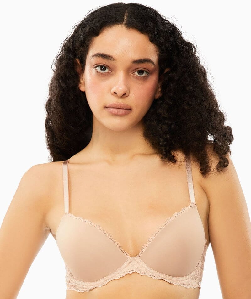 Calvin Klein Seductive Comfort Lotus Floral Lift Demi Bra - Cedar Bras
