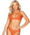 Sea Level Retro Spot Tri Bikini Top - Orange Swim