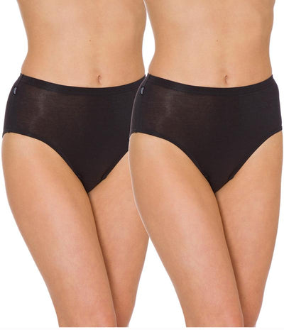 Sloggi Hikini 2 Pack Brief - Black Knickers