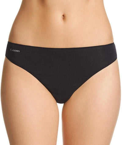 Jockey No Panty Line Promise Bamboo Naturals G-String - Black Knickers 4
