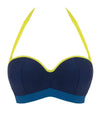 Curvy Kate Maya Bandeau Bikini Top - Blue Mix Swim