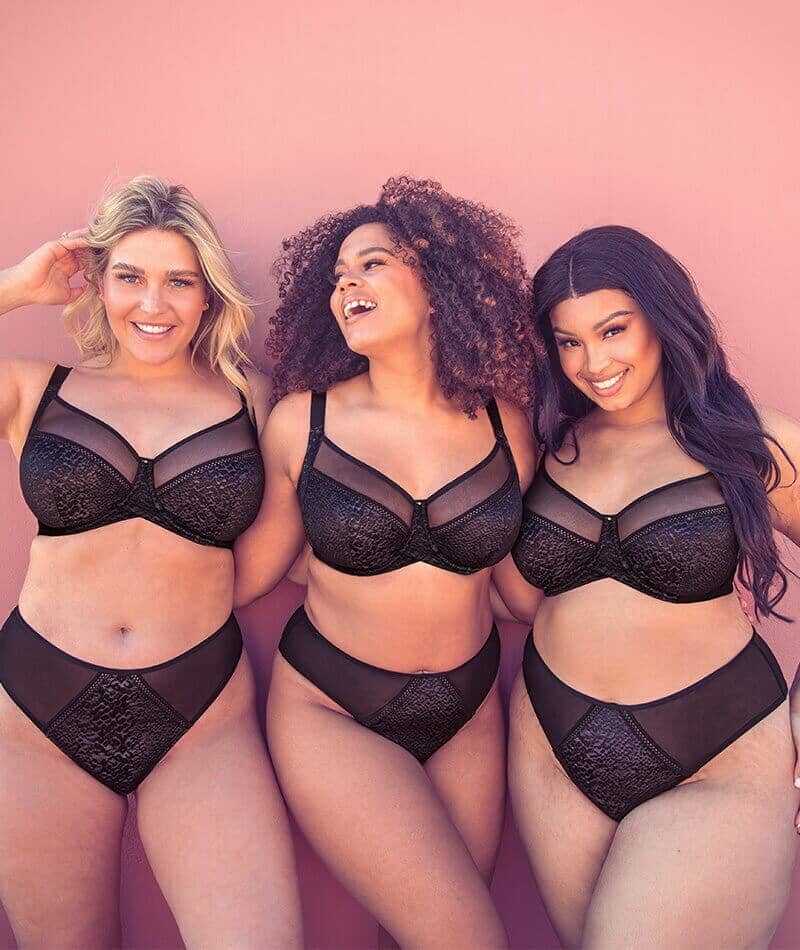 Curvy Kate Amaze High Waist Brazilian Brief - Black Knickers