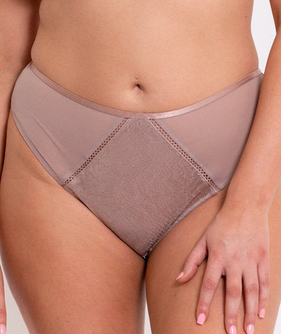 Curvy Kate Amaze High Waist Brazilian Brief - Mink Knickers