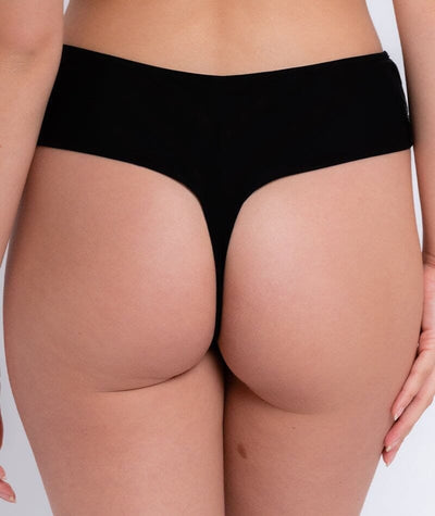 Curvy Kate Centre Stage Deep Thong - Black Knickers