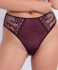 Curvy Kate Centre Stage Deep Thong - Fig Purple