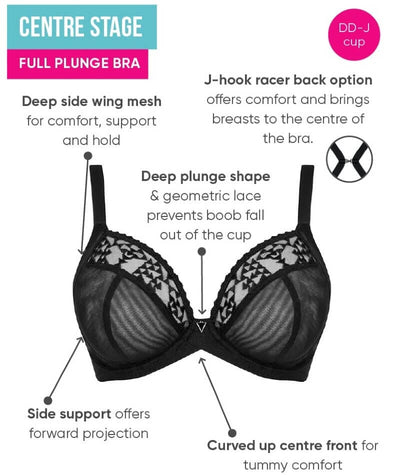 Curvy Kate Centre Stage Full Plunge Bra - Black Bras