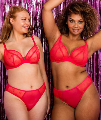 Curvy Kate Cherry Pop Plunge Bra - Cherry Glow Bras