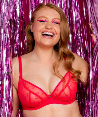 Curvy Kate Cherry Pop Plunge Bra - Cherry Glow Bras