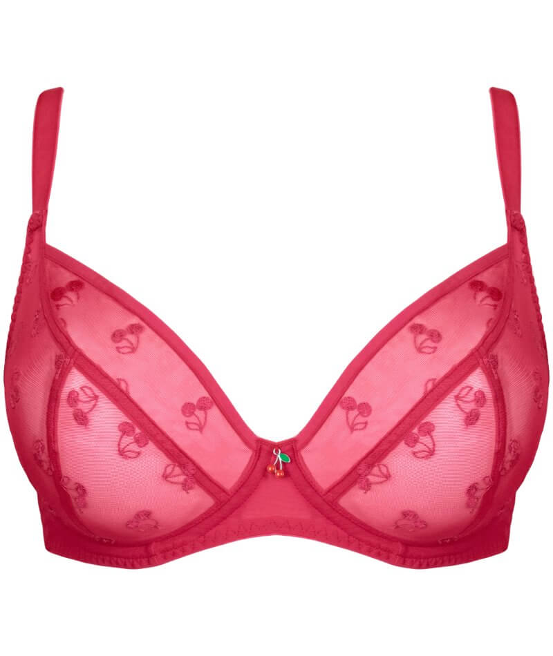 Curvy Kate Cherry Pop Plunge Bra - Cherry Glow - Curvy Bras