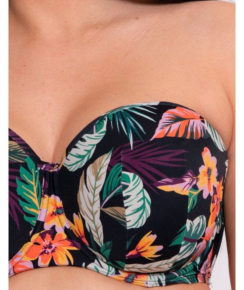 Curvy Kate Cuba Libre Bandeau Bikini Top - Print Mix Swim