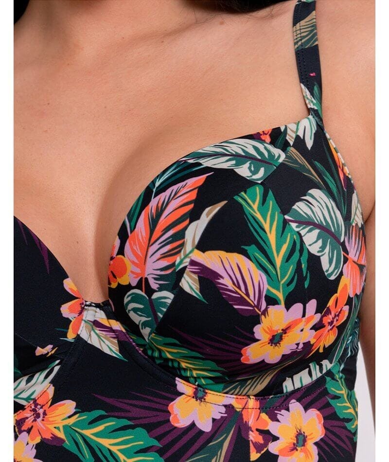 Curvy Kate Cuba Libre Padded Plunge Swimsuit - Print Mix Swim
