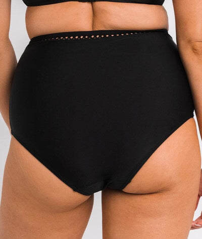 Curvy Kate First Class High Waist Bikini Bottom - Black Swim