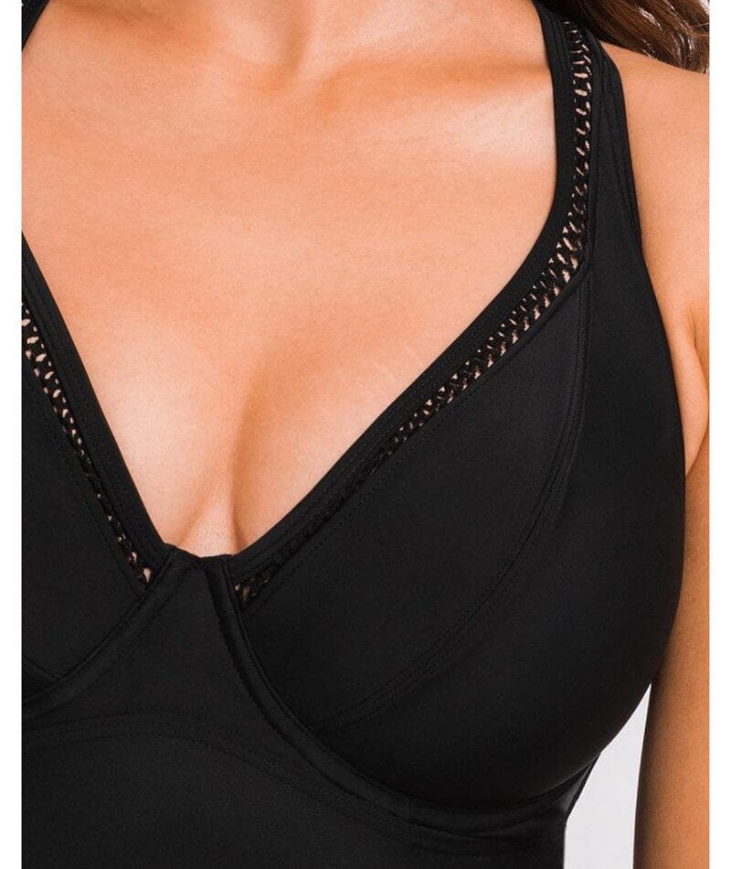 Curvy Kate First Class Plunge Swimsuit - Black Swim